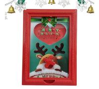 Genérico Candy Dispenser Picture Frame - Reindeer-Themed Holiday Christmas Decor for Celebration | Fun Festive Accessory with Clear Display Sweet Storage Holder, Birthday, Gathering, and Party