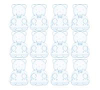 Genérico Candy Jar 12-Piece Set - Clear Bear Shape Gummy Storage Jars With Airtight Lids, Decorative Bear Jars For Coffee Beans, & Sugar, Party Favors For Wedding & Valentines