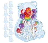 Genérico Candy Jar - 12 Pieces PP Bear Shape Container | 1.97x2.1x2.76in Clear Candy Jars For Gummy Coffee Bean Sugar Tea Chocolate Pantry Kitchen Wedding Valentines Party