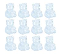 Genérico Candy Jar with Lid, 12-Piece Clear Bear Shape Bottles for Gummy, Coffee Beans, Sugar, Tea, Chocolate, Pantry, Kitchen & Party