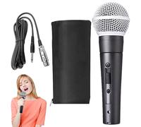 Generico cantando micrófonos para la música | Conmutador de micrófonos que cantan con cable de audio No se preocupan por la de almacenamiento | Trabajo -micrófono cantante atado para mujeres