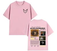 Genérico Cantante Rauw Alejandro Camiseta Retro De Manga Corta De Moda, Unisex, Sencilla Y Versátil, Streetwear. (4 XS)