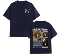 Genérico Cantante Rauw Alejandro Camiseta Retro De Manga Corta De Moda, Unisex, Sencilla Y Versátil, Streetwear. (2 XL)