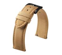 Genérico Canvas Leather Strap, Watch Strap, Nylon Watch Strap 20mm 22mm, Canvas Watch Band for Women Men Universal Wristband, Nylon Retro Strap Universal Sport Watchband (yellow,22mm,Silver)