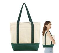 Genérico Canvas Tote Bag, Colorful Shoulder Carryall, Foldable Travel Organizer, Reusable Grocery Holder, Large Handbag, Ideal for School, Work, Shopping, Beach, Kids, Adults, Daily Use