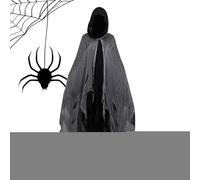 Genérico Capa de fantasma con capucha,Capa de fantasma de Halloween | Disfraz de Cosplay de Casa Encantada Transpirable para Adultos | Espeluznante de bruja con capucha para mujer, disfraz de de bruj
