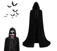 Genérico Capa Del Renacimiento - 150cm Capa De Bruja - Disfraz Unisex Para Cosplay Vampiro Mago Cuervo Festival Fiesta Al Aire Libre Actuación Cacería Aventura
