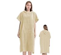 Genérico Capa Playa - Poncho Toalla Adultos | Roba de Baño con Capucha Secado Rápido Transpirable Hombre Gimnasio Viaje Termas