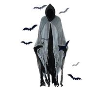 Genérico Capas con capucha de Halloween | Cosplay de vestuario medieval de Halloween, Capa de capa de miedo de unisex para adultos - Disfraz de grito reutilizable para actividades de juego de roles
