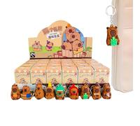 Genérico Capibara Keychain Pack, Capibara Figure, Funny Capybara Doll Keychain, Juguete de carpincho realista, llavero creativo súper lindo, llavero de animales creativos de