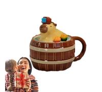 Generico Capibara - Té con animales | Recipiente de café de cerámica - Construcción de material de alta calidad, diseño creativo y para la oficina en casa, té, café, leche, uso diario