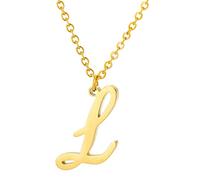 Genérico Capital A To Z de inoxidable con letras inglesas Botón de de melón Hombres y mujeres Collares iniciales para niñas adolescentes Joyería Collares Hombre (L, One Size)