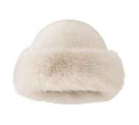 Genérico Cappello A Secchiello Invernale Donna - Cappello Da Pescatore in Peluche Caldo E Morbido, Berretto Termico Antivento per Sci E Viaggi | Idea Regalo Natale (56-62cm), crema colorida