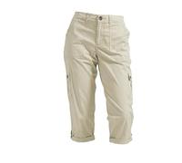 Genérico Capri Cargo Pants for Women Linen, Wide Leg Elastic Wasit Loose Stretch Capris, with Pockets Tummy Control High Waisted, Casual Summer Cropped Pants for Travel Hiking (Khaki,S)