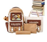 Genérico Capybara Artículos - Morral Grande con Múltiples Compartimentos Organizadores | Juego De Útiles Escolares De Mochila | Para Niños Niñas Hogar Aula Dormitorio Viaje Compras Camping Fiesta De
