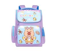 Genérico Capybara Backpack - Cute Animal Pattern School Bag with Waterproof Design Partition Storage Kids, Boys, Girls, Ideal for Kindergarten, Elementary, Travel, Outdoor 11.81 Inches