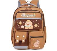 Genérico Capybara Backpack, Cute Backpack for School, Cute Capybara School Student, Casual Daypack for Kids Girls Boys (D)