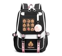 Genérico Capybara Backpack Cute Kawaii Backpack Kapibara Laptop Travel Backpacks Funny Going Out Cartoon Bag (White D)