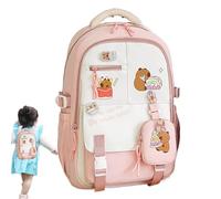 Genérico Capybara Backpack, Cute Travel Daypack, 12.2x7.48x17.72 inches Adorable Lightweight Daypack with Cartoon Print for School, Anime Convention Collection, Travel Daily Commute