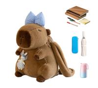 Genérico Capybara Backpack - Soft Bookbag Stuffed, Large Capacity Animal Backpack, for Kids Children Girls Birthday Travel Day Trip School Camping Picnic Cute Plush School Bag Adorable Plush Design