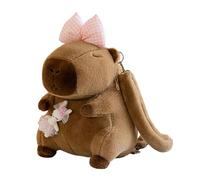 Genérico Capybara Backpack - Soft Large-Capacity Bookbag | Plush Stuffed Animal Backpack | Cute Adventure Hiking Rucksacks For Kids Children Girls Birthday Travel Day Trip School Camping Picnic