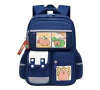 Genérico Capybara Backpack, Teen Schoolbag With Pendant, Cute Animal Print, Lightweight And Sturdy, Spacious Storage, Adjustable Straps For School, Camping, Travel, Daily Use, Outdoors, zafiro, Se