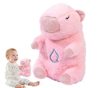 Generico Capybara Breathing Stuffed Animal, Musical Stuffed Toys, Soothing Heartbeat Snuggle Plush with Music and Light, Sleep Buddy for Kids, Boys, Girls, 11.02 inches, Pink, Brown