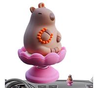 Generico Capybara Car Decor - Tablero de Spring Capybara Figurine - Cute Creative Animal Car Decor, Desktop Decorations Home About 3,5 x 3,5 x 6,3 cm