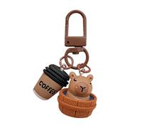 Genérico Capybara Cartoon Keychains - Cute Hook For Backpacks | Metal With Portable Clip, Animal Capybara Keyrings, Mobile Phone Camera Accessory, Boys Girls Adult Gift