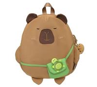 Genérico Capybara Casual Laptop Mochila de gran capacidad Elegante mochila de hombro con dinero de tortuga, marrón claro, 300*120*350mm/11.81*4.72*13.78zoll