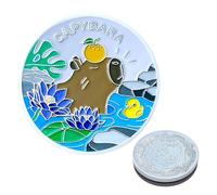 Genérico Capybara Collectible Coin, Cute Metal Coin, Keepsake Souvenir, Acrylic Protective Box, Unique Gift, Birthday & Christmas,Iron, Single Piece, 4cm/1.57in, 2.5mm/0.1 Inches