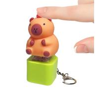 Genérico Capybara Fidget Keychain, Keyboard Stress Relief, Portable Animal Clicker with Light Sound, for Work Meetings Travel Focus Sensory Toy Adults Kids Use 1.18x1.18x1.97 inches