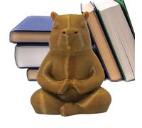 Genérico Capybara Figurine, Miniature Animal Statue, Realistic Cute Desk Decor, Fun Shelf Ornament for Kids Adults Collectors, Graduation Christmas Party Gift Idea, Brown Beige, 4.8x3.9cm