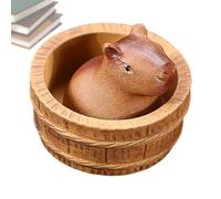 Genérico Capybara Figurine - Purple Clay Handmade Sculpture Cute Animal Ornament Set Decor, Capybara Figurine, Handmade Ornament | Home Set Decoration Art Gift Use