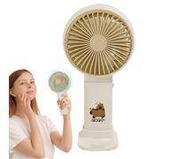 Genérico Capybara Handheld Portable Fan, Recargable Quiet Air Cooler With Cute Design, Battery Operated Mini Cooling Gadget For Travel, Small Interior Outdoor Personal Use And Heat Accessories