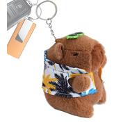 Genérico Capybara Key Chain - Cute Animal Ornament, Capybara Stuffed Accessory for Bag Decoration, Soft-Touch Charm, Backpack Accessory with Fashion-Sunglasses, Hangable Ornament for Backpack Hanging