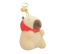 Genérico Capybara Key Chain - PP Cotton, 3.15x2.36x4.72in Pendant Soft And Cute Keychain | Adorable Decorative Accessoryand Keys, Mini Plush Key Chain For School, Work, Travel, Bags, Backpacks