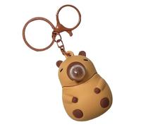 Genérico Capybara Keychain - 1.97" Bag Pendant | Silicone Capybara Charm Squeeze Car Pendant With Bubble For Keys And Backpacks, Cartoon Hands Exercising Fidget Toy 1-Pack