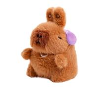 Generico Capybara Keychain Plush Bag Charm with Pull-Rope | Stuffed Animal Pendant for Backpack Luggage Purse Wallet Handbag | Cute Accessory for Adults Boys Girls Travel School Party Birthday, morado