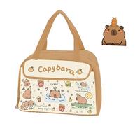 Genérico Capybara Lunch Box, Capybara Lunch Bag, Bag Waterproof Lunch Tote, Animal Print Lunch Easy to Clean (C)