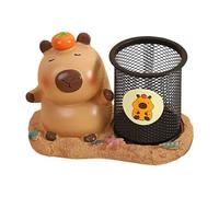 Genérico Capybara Pen Cup, Cute Pen Holder for Desk, Cartoon Pencil Box, Iron Mesh Design, Fun Animal Figure, 1 Piece, Perfect for Home Office, Workplace, and School Use