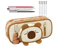 Genérico Capybara Pencil Case, 3D Capybara Cute Large Capacity Pen Holder, Multi-Compartment Stationery Pouch for Makeup, School Supplies, Desk Organization for Home, Classroom, Daily Use