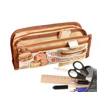 Genérico Capybara Pencil Case, Large Capacity Pen Pouch, 9.84x3.94 Inches Organizer with Nylon Build, Professional Stationer, Classroom Accessory with, School Gift for Kids and Students