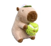 Genérico Capybara Plush - 25cm Cute Soft Stuffed Animal with Tennis Ball