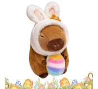 Genérico Capybara Plush - 7.8 Inch Cuddly Doll Holding Easter Egg | Stuffed Animal Toy with Bunny Ear Hat for Home, Living Room, Nursery, Sofa, Travel, Birthdays, Holiday