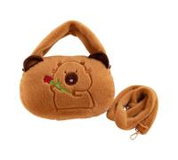 Genérico Capybara Plush Bag - Cute Cartoon Animal Shoulder Bag, Soft Plush Messenger Purse For Girls & Women, Large Capacity Handbag For Travel, Shopping, School, Aesthetic Kawaii bags