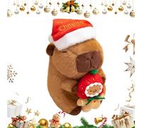 Genérico Capybara Plush - Capybara Stuffed Animal, Christmas Soft Home Decor | Adorable Plush Toy Doll Decorations For Toddler Holiday Car Bedroom Sofa Living Room Study Room Travel Daycare Bedtime