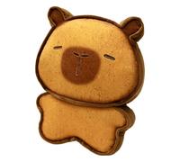 Genérico Capybara Plush Doll - Cartoon Toast Capybara Stuffed Decor, 6.69x5.91x3.94 Inches Soft Cute Plush Animal Toy, Huggable Pillow Figure, for Kids Room Car Bedroom Couch Living Room