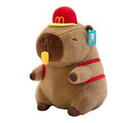 Genérico Capybara Plush Doll, Stuffed Cartoon Capybara Toy, French Fries Backpack Design Stuffed Animal Toy, Adorable Plush for Game Room, Living Room, Couch, Bedroom, and Car Decor