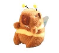 Genérico Capybara Plush Keychain, Bee Plush Toy, Soft Stuffed Animal, Vibrating Wing Feature, 5.91 Inch Mini Size, Cute Companion for Car, Sofa, Bedroom, Gift Decoration